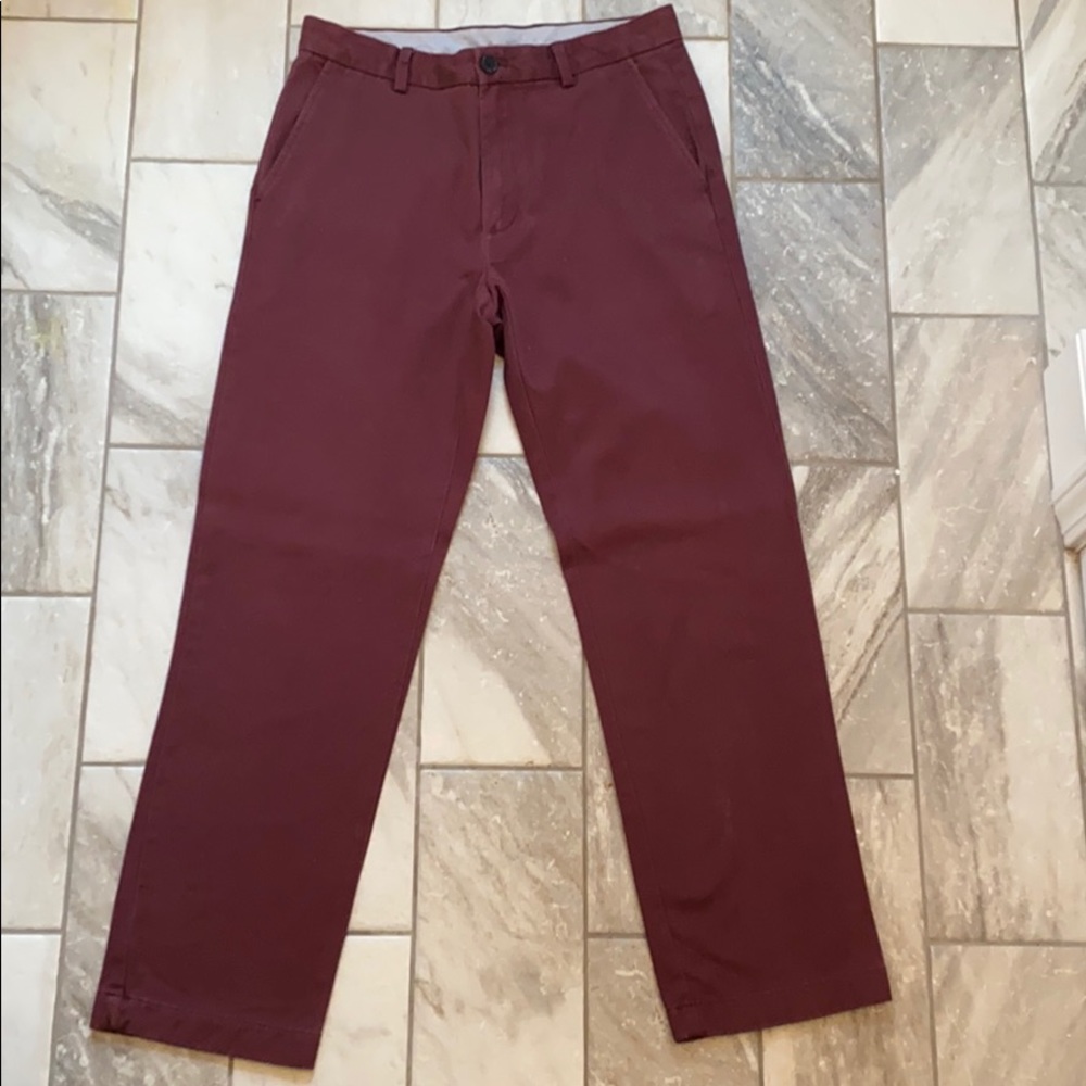 Men’s Brooks Brothers 346 Maroon Burgundy Chinos